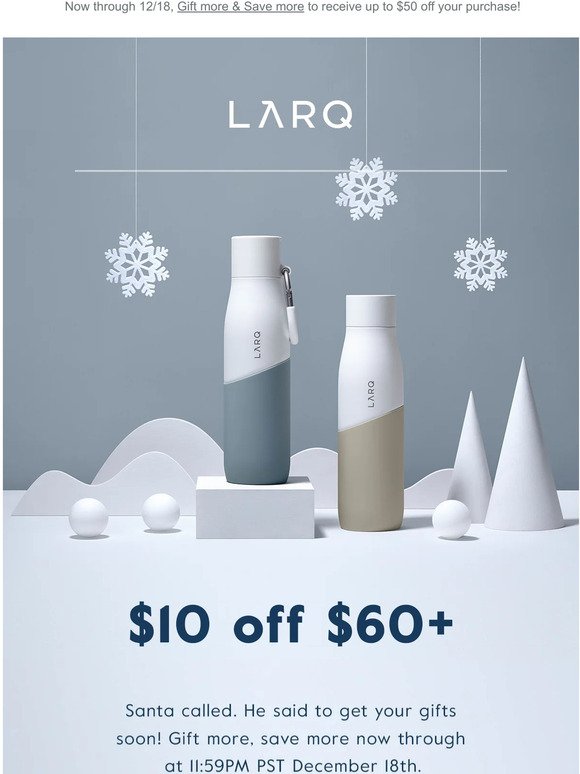 Gift like Santa and save up to $50 off! 🎁🎅