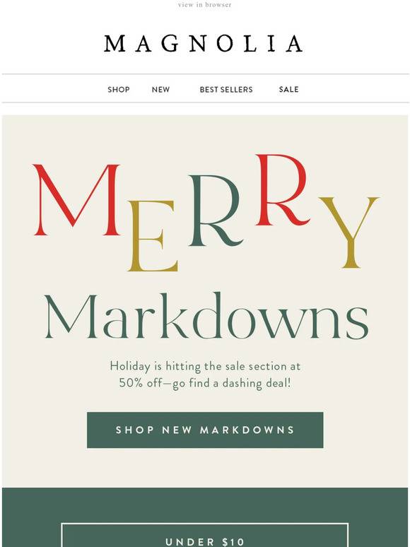 Magnolia Email Newsletters Shop Sales, Discounts, and Coupon Codes
