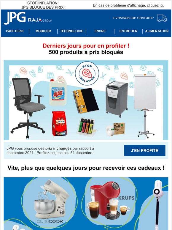 Derniers Jours des prix bloqués + 8 cadeaux au choix
