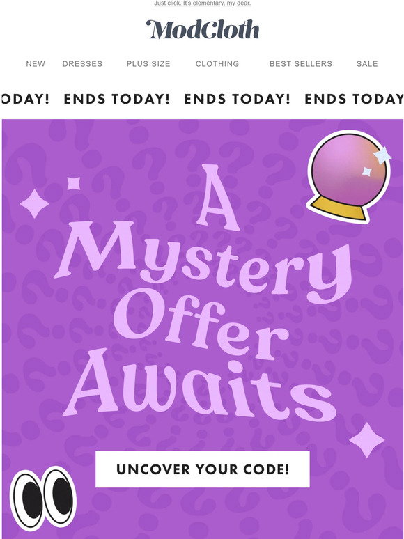 Modcloth Promo Code Modcloth: Crack the code before this offer ends! 🕵️♀️ | Milled