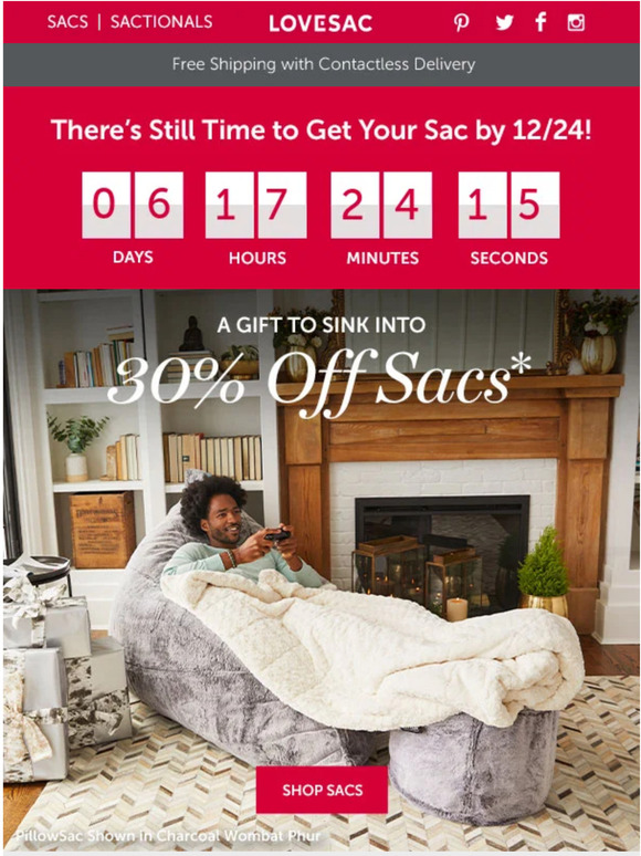 LoveSac Save 30 on the World’s Most Comfortable Seat™! Milled