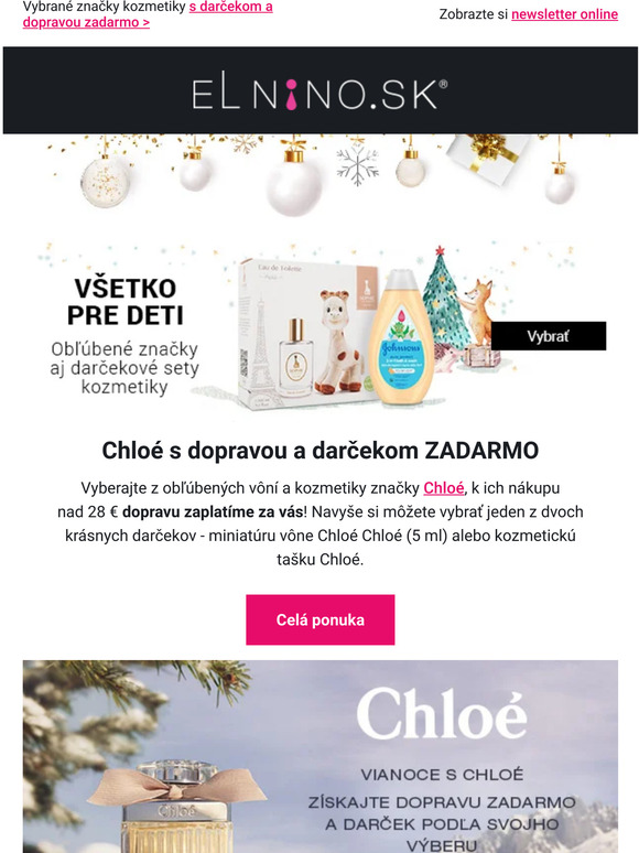 🚚 Doprava zadarmo s Chloé + 🎁 darček