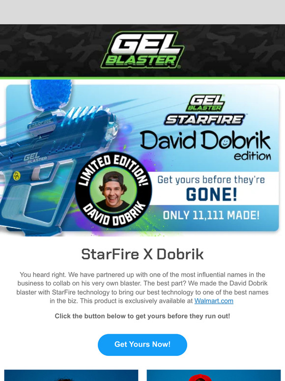 Gel Blaster, LLC Introducing Gel Blaster x David Dobrik Milled
