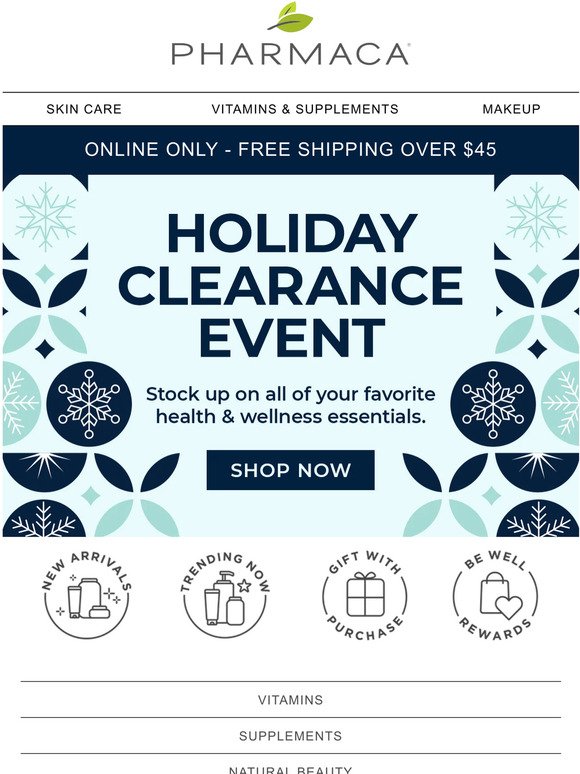 Holiday Clearance is Happening Now - Give the Gift of Wellness - 15% off Site Wide