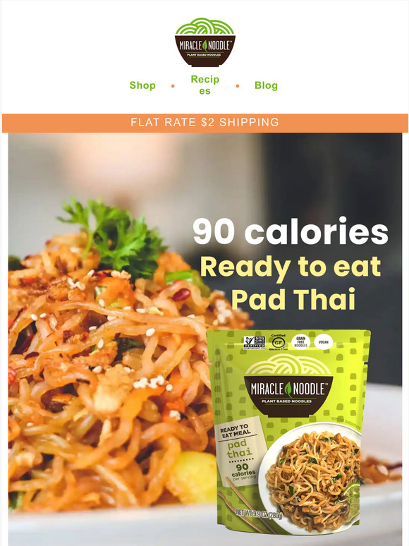 Miracle Noodle Low Calorie Pad Thai 🍜 Milled