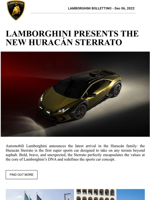 Lamborghini presents the new Huracán Sterrato