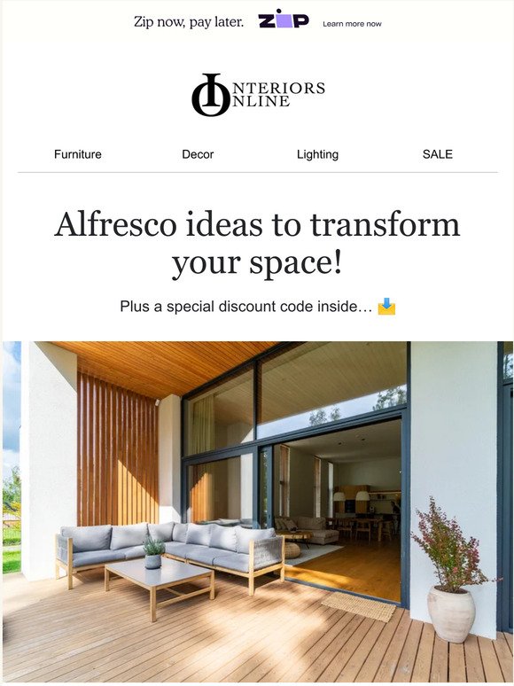 Alfresco ideas to transform your space!