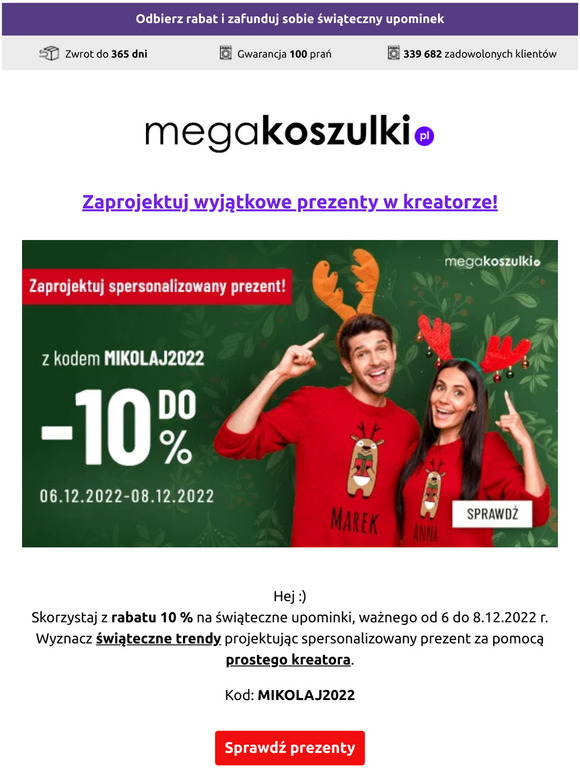 🎁 Tylko dziś ekstra prezent, dla Ciebie 🎅 od Mikołaja