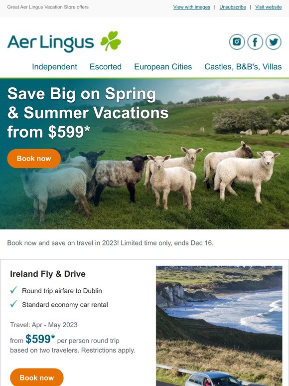 Save Big on Spring & Summer Vacations from $599*