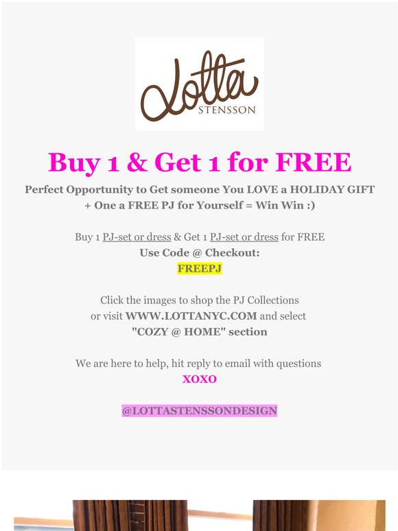 Get a FREE Lotta Stensson PJ in our Cool Prints