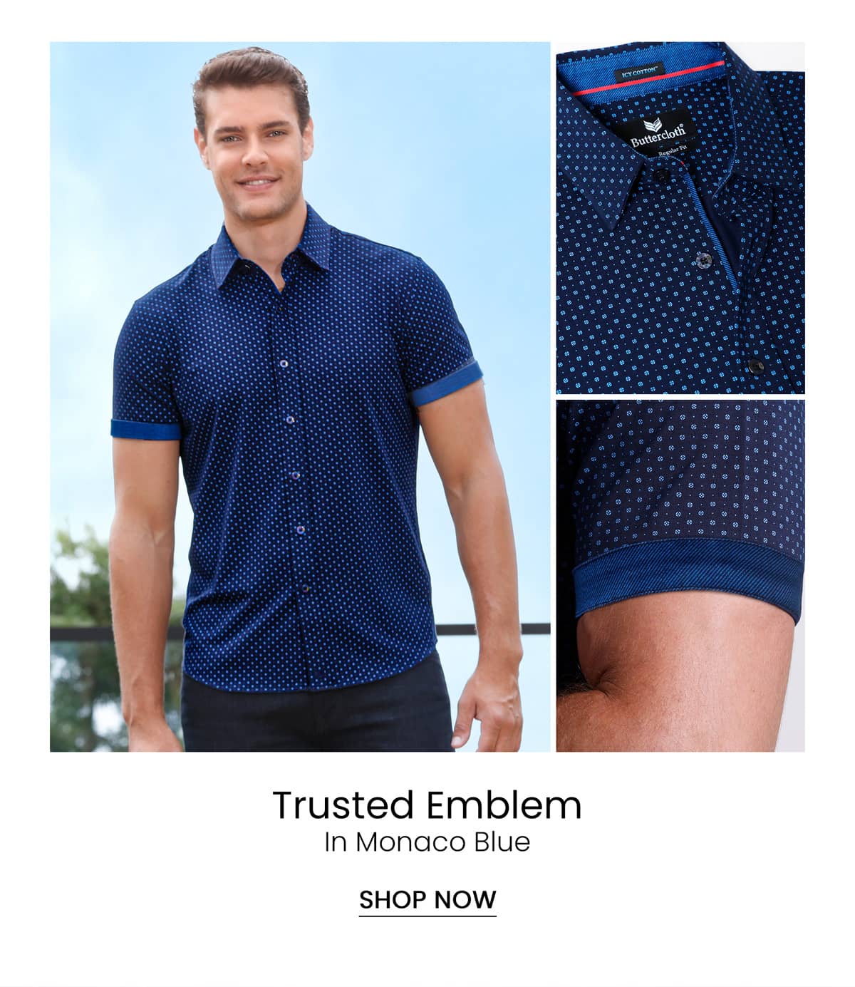 Trusted Emblem In Icy Cotton