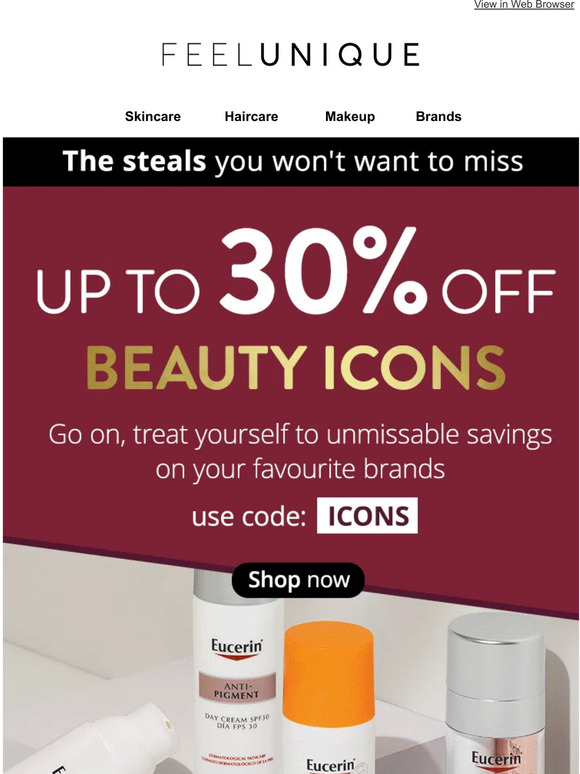 Starts now | Up to 30% off