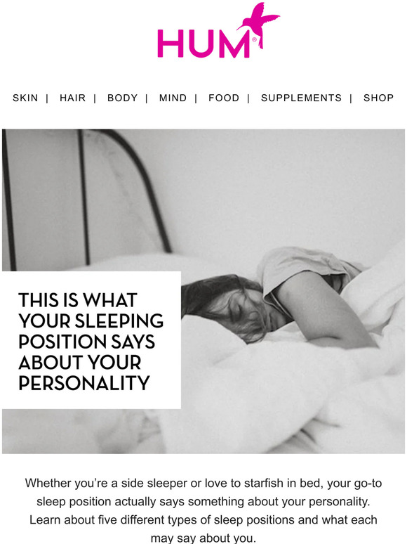HUM Nutrition What does your sleeping position say about you? 🛌 Milled