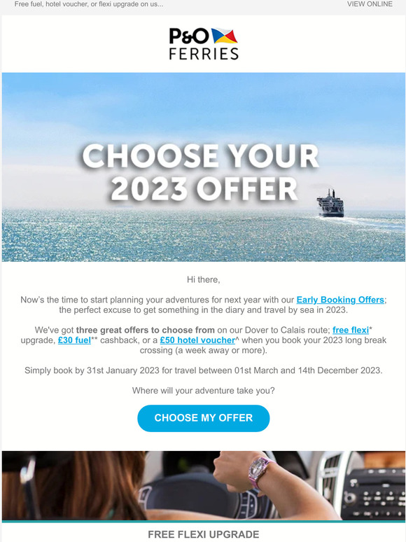 Choose your 2023 early booking offer ⛴️