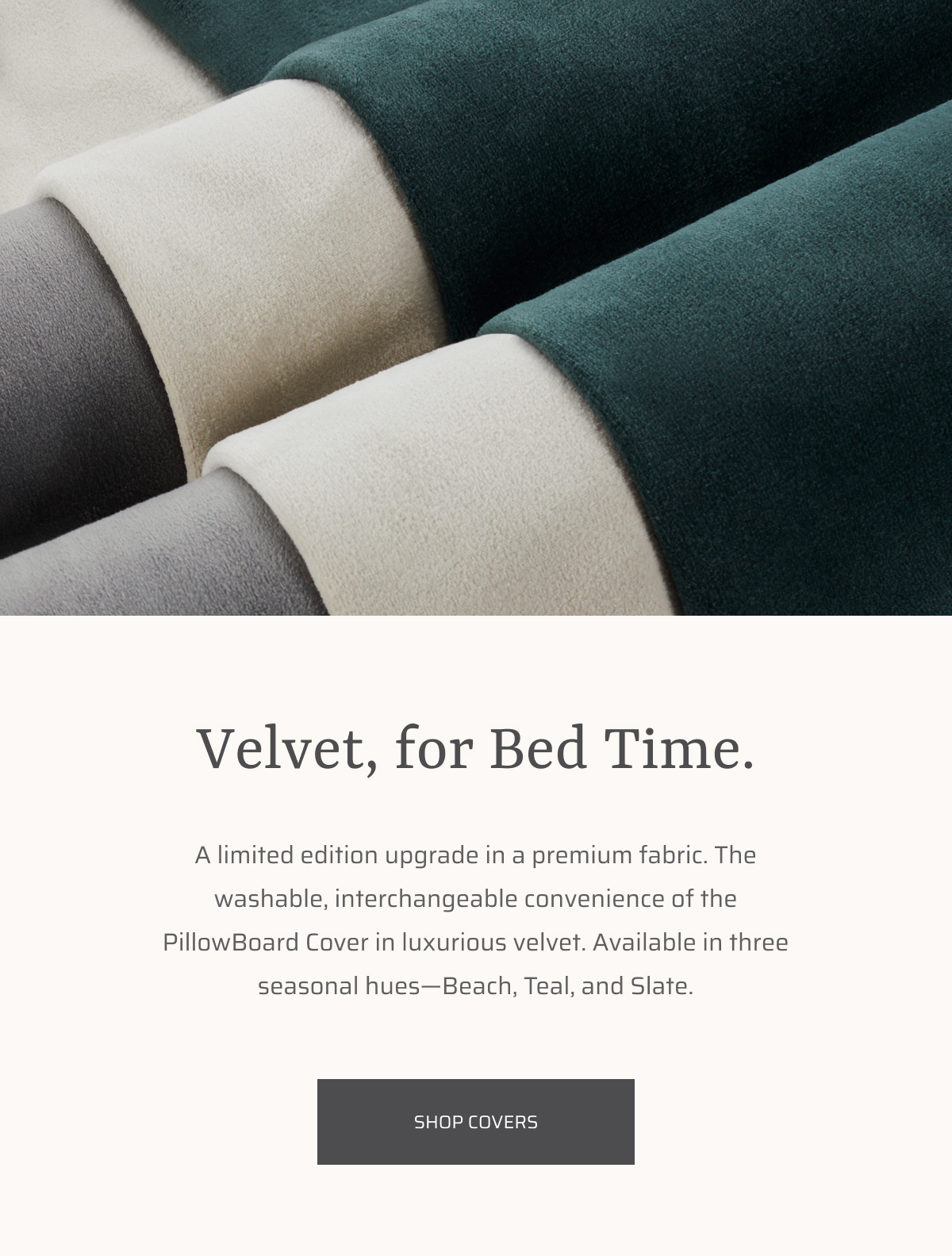 Thuma Meet the PillowBoard Cover in Velvet. Milled