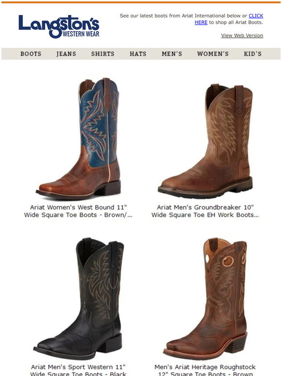 Langston's Western Wear - Cowboy Boots, Hats & Jeans