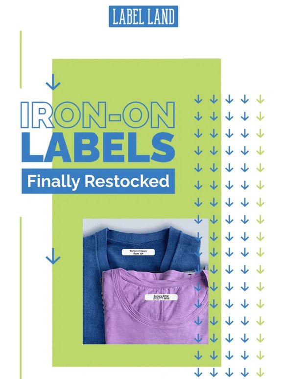 Now Restocked 🚨 Iron-on labels