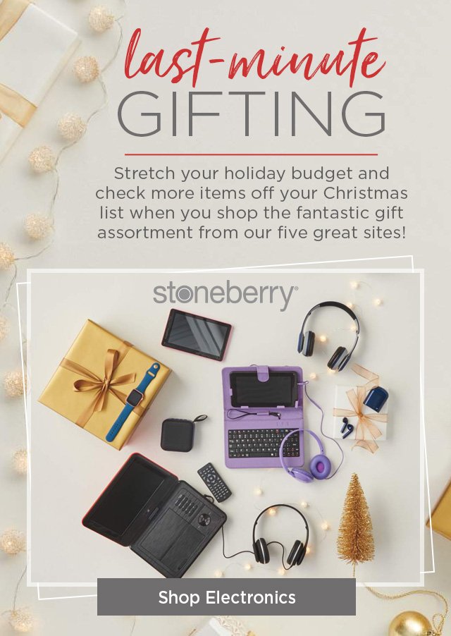 Shop electronics from Stoneberry