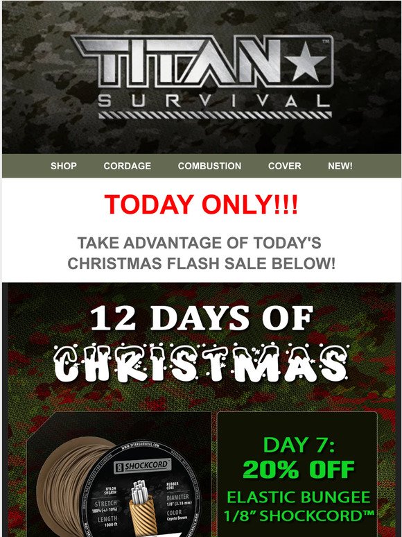 💰 THE 12 DAYS OF CHRISTMAS - DAY #7 - 20% OFF FLASH SALE!