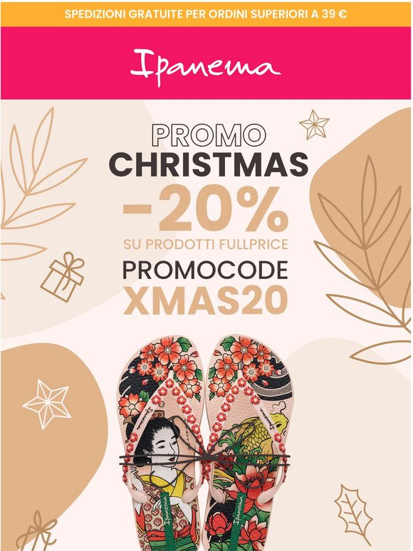 Flash promo! -20% per il tuo shopping natalizio 🎄 