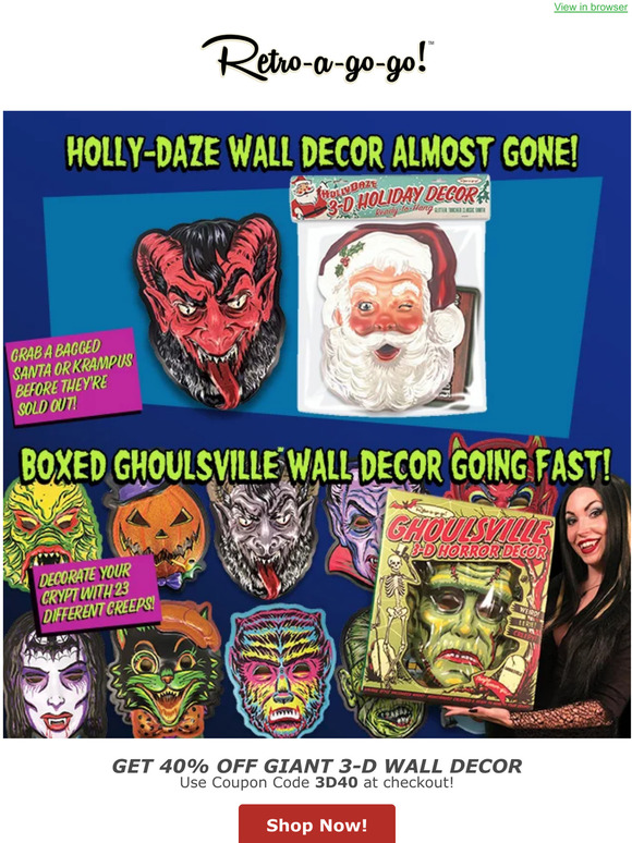 Get 40% OFF COLLECTOR'S EDITION GHOULSVILLE 3-D WALL DECOR!