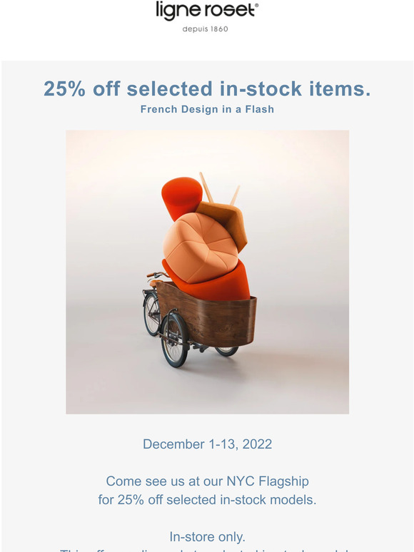Enjoy 25% off selected in-stock items