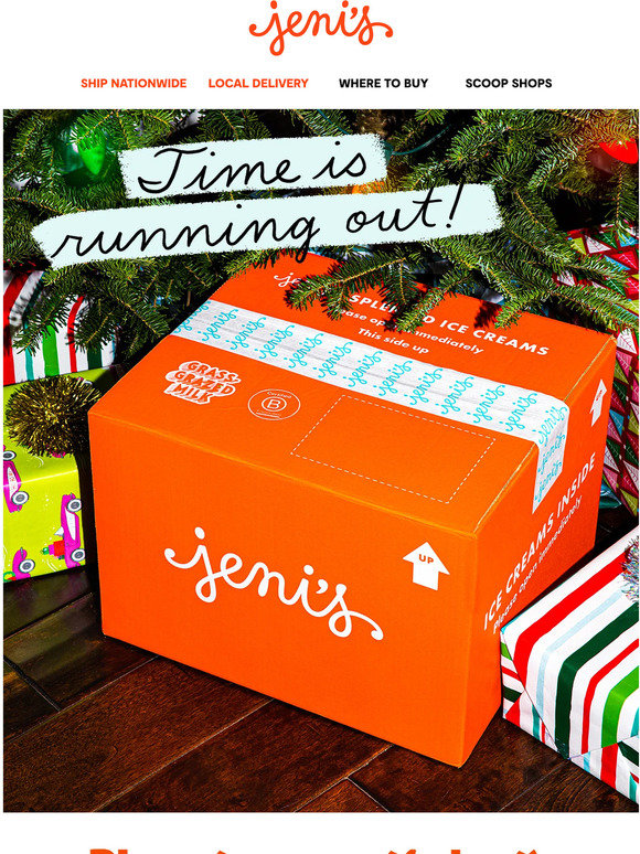 Jeni's Ice Creams Heads up! Last week to order for holiday delivery