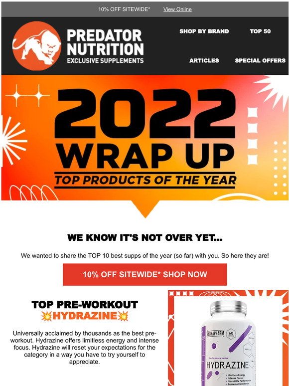 Predator Nutrition Predator Nutrition: Top 10 Supps of 2022 💥 | Milled