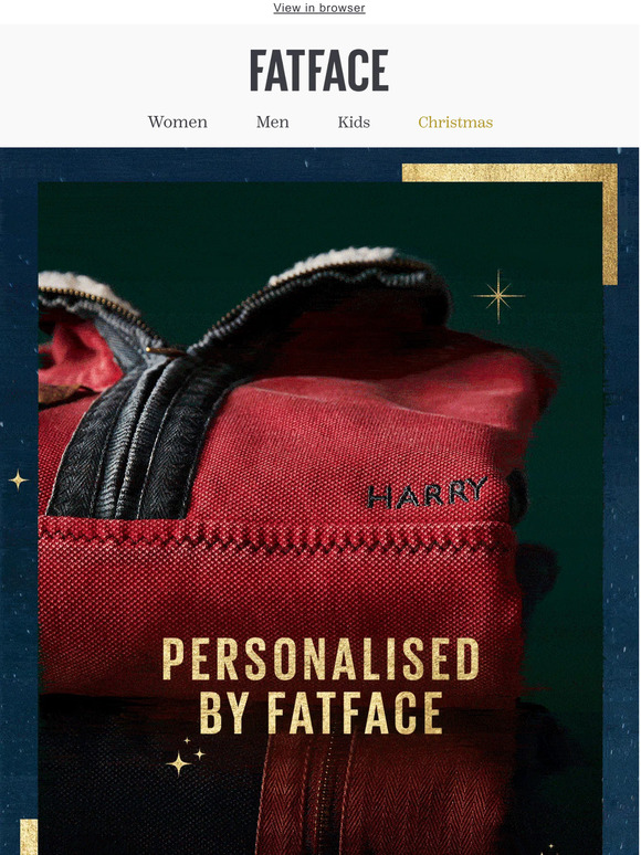 Fat Face UK Personalised by FatFace Milled