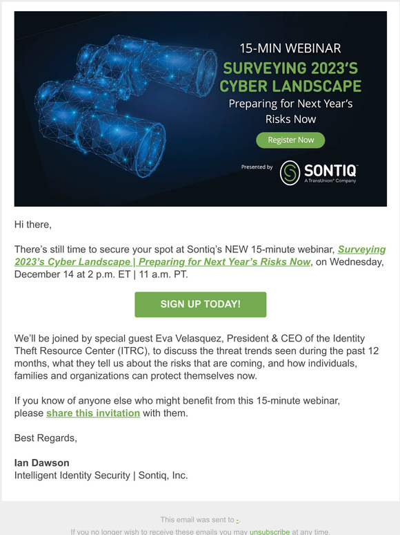 On Dec. 14, get ready for 2023’s expected cyber threats
