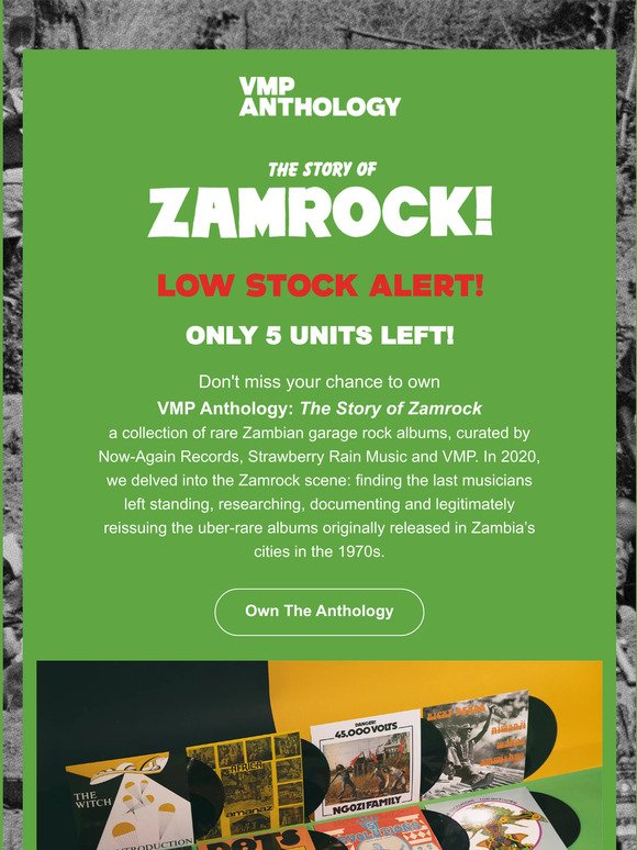 ONLY 5 UNITS LEFT of The Story of Zamrock 💥