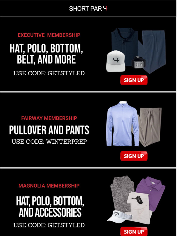 It’s go time: Get premium golf gear!