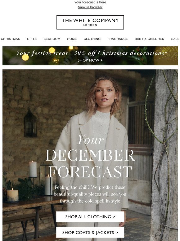 December dressing | Plus, 30% off selected Christmas decorations