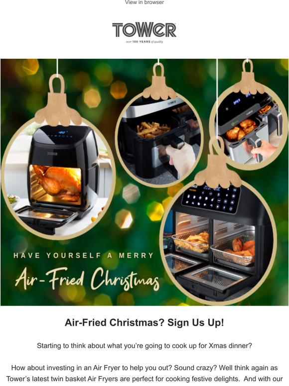 Tower Housewares Have a Merry Air Fried Xmas with Tower Milled