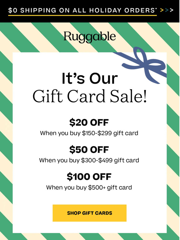 Ruggable The Annual Gift Card Sale Is Here Milled