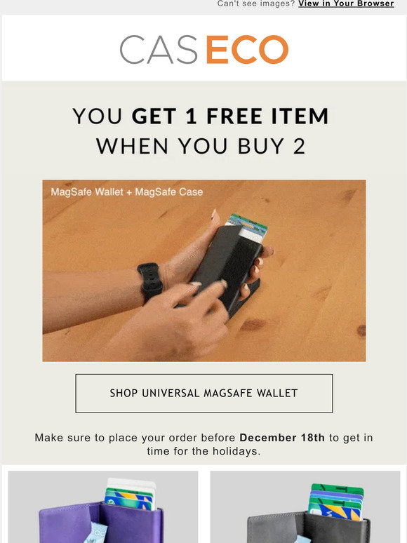Caseco: MagSafe Device 🤝 Universal MagSafe Wallet | Milled