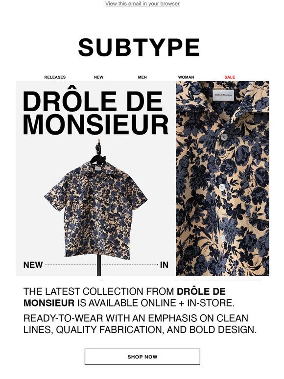 Discover the latest Drole De Monsieur collection