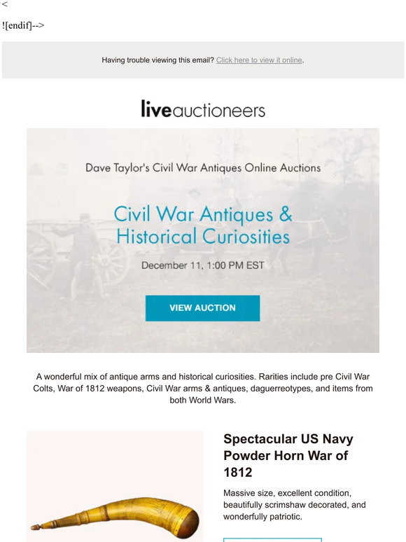 LiveAuctioneers Dave Taylor's Civil War Antiques Online Auctions