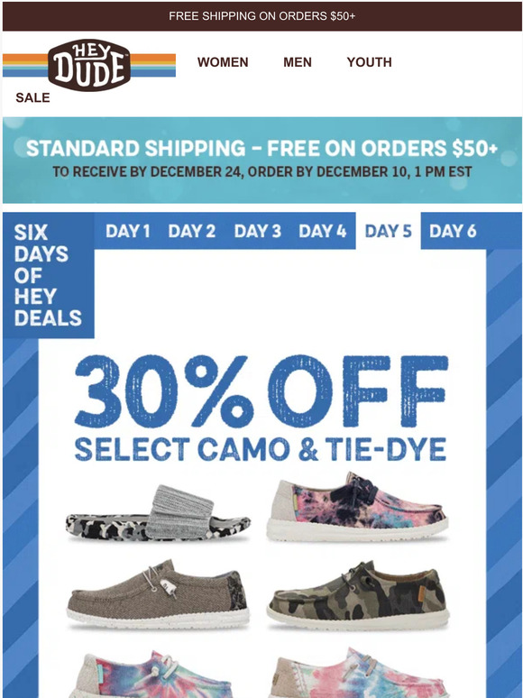 Hey Dude Shoes USA An eyepopping deal has arrived in your inbox 😱