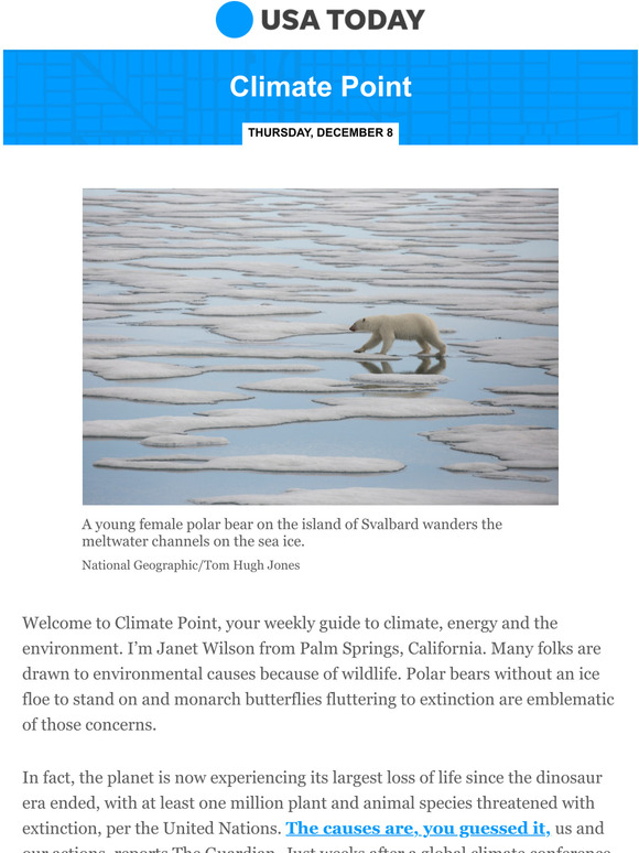 USA TODAY: Climate Point: Can we save a million species? And why food ...