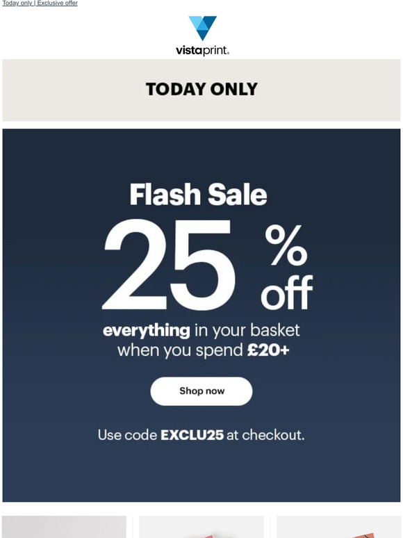 ⚡Flash Sale: Get 25% off your basket!