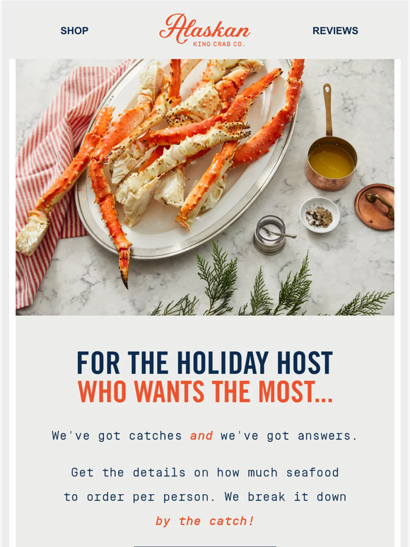 Alaskan King Crab Co. How Much Seafood Per Person? Milled