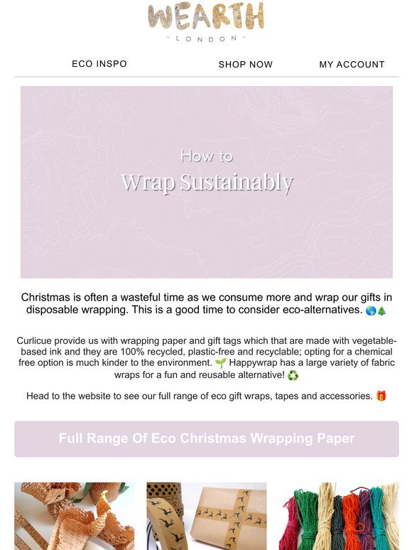 How to wrap sustainably this Christmas 🎄🎁