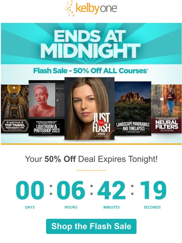 ⚡️ Flash Sale Ending Soon! ⚡️ 50% Off ALL Courses
