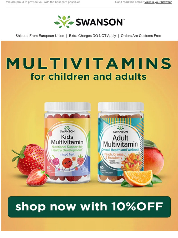 Swanson Vitamins 10 OFF ALL SWANSON MULTIPLE VITAMINS & MINERALS Milled