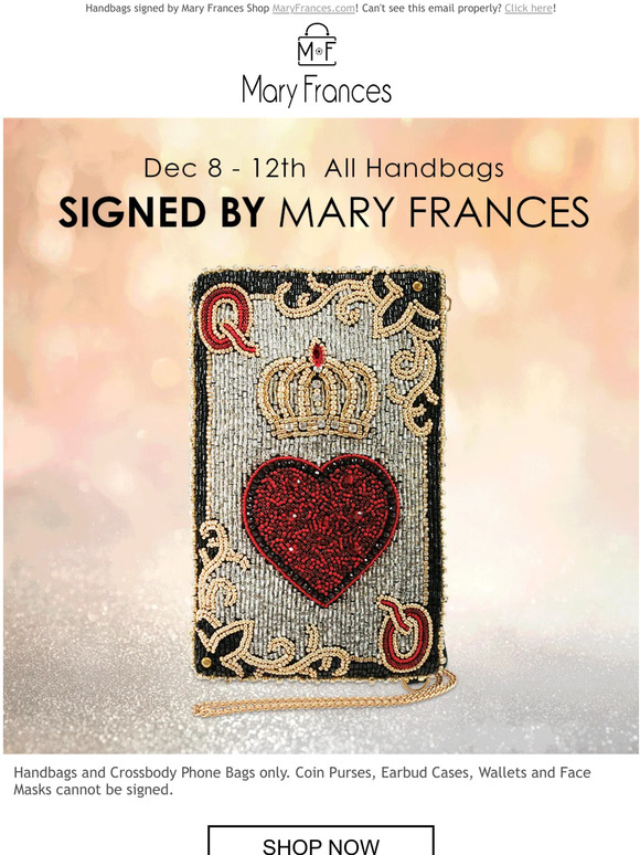 Mary Frances Handbag Signing! 🌟 
 This weekend only!