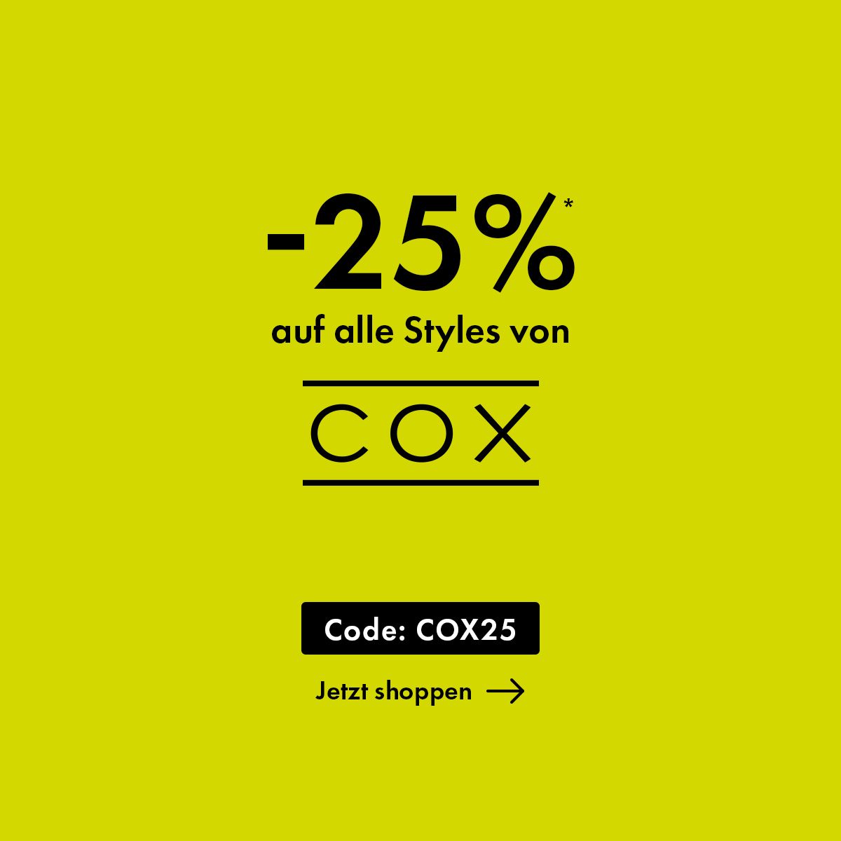 -25% AUF COX >