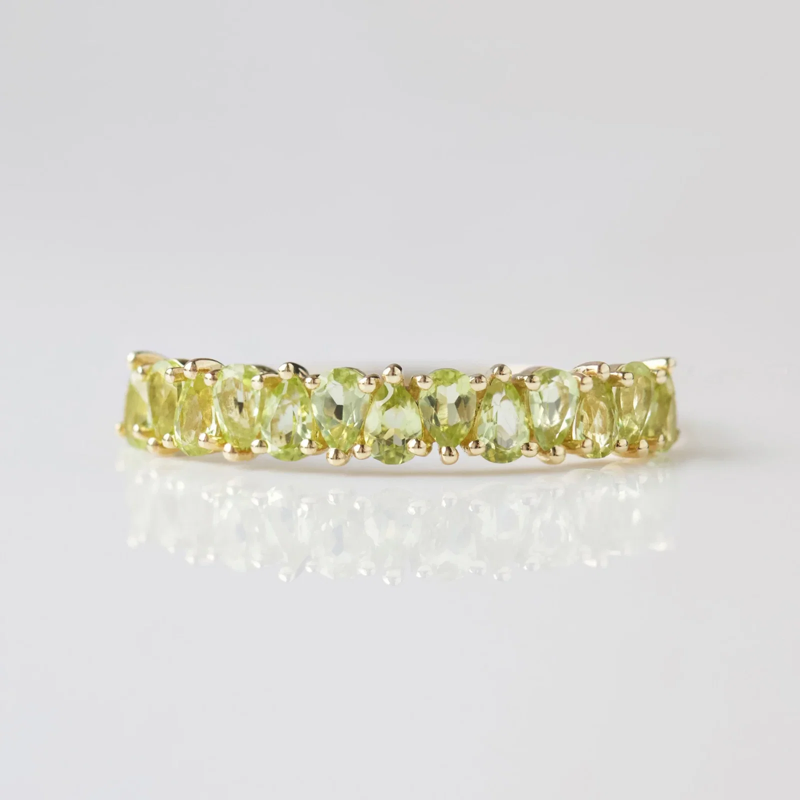 Image of Mila Peridot Pear Eternity Ring