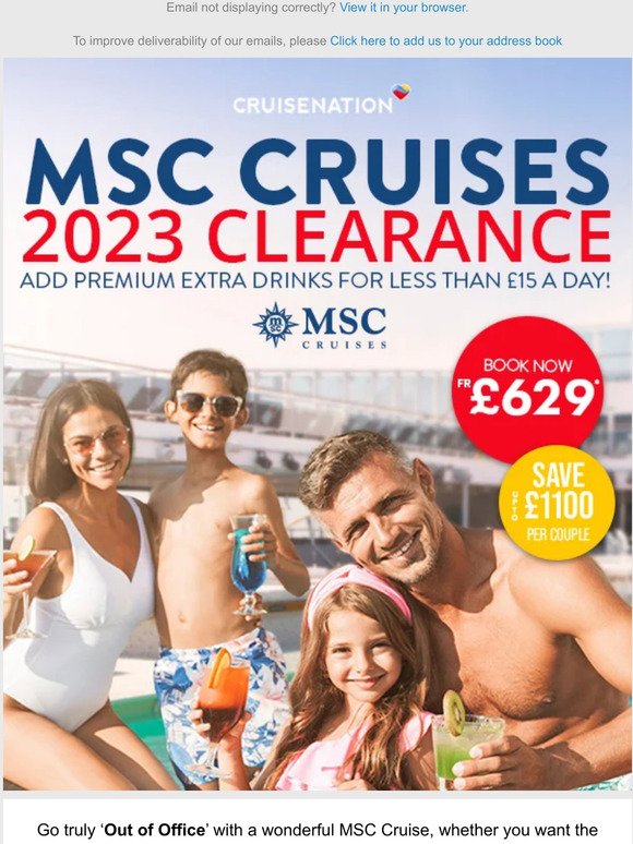 cruise clearance sale