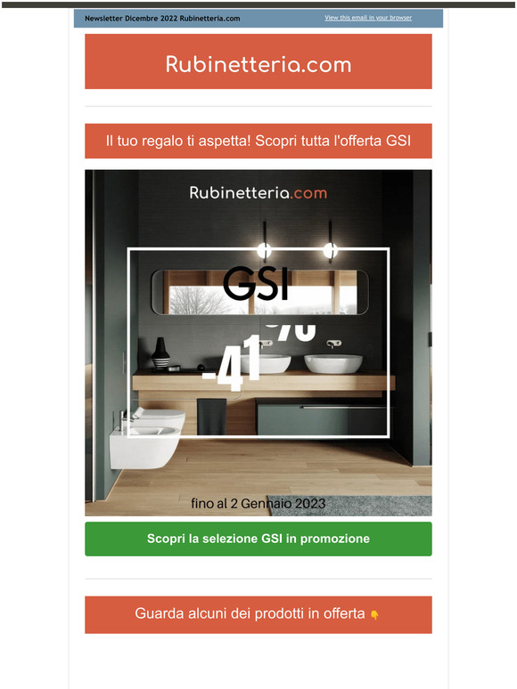 GSI sanitari e lavabi in promo 🔥 Solo per Dicembre!